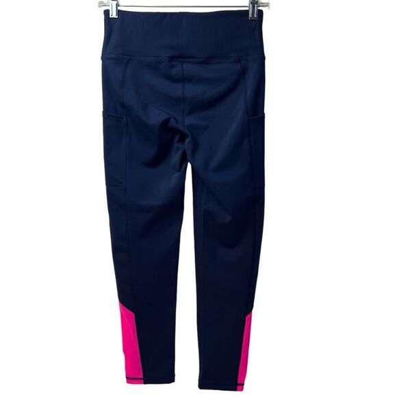 Lilly Pulitzer Weekender High Rise Midi Graphic Legging Navy & Pink Size S - Picture 2 of 6